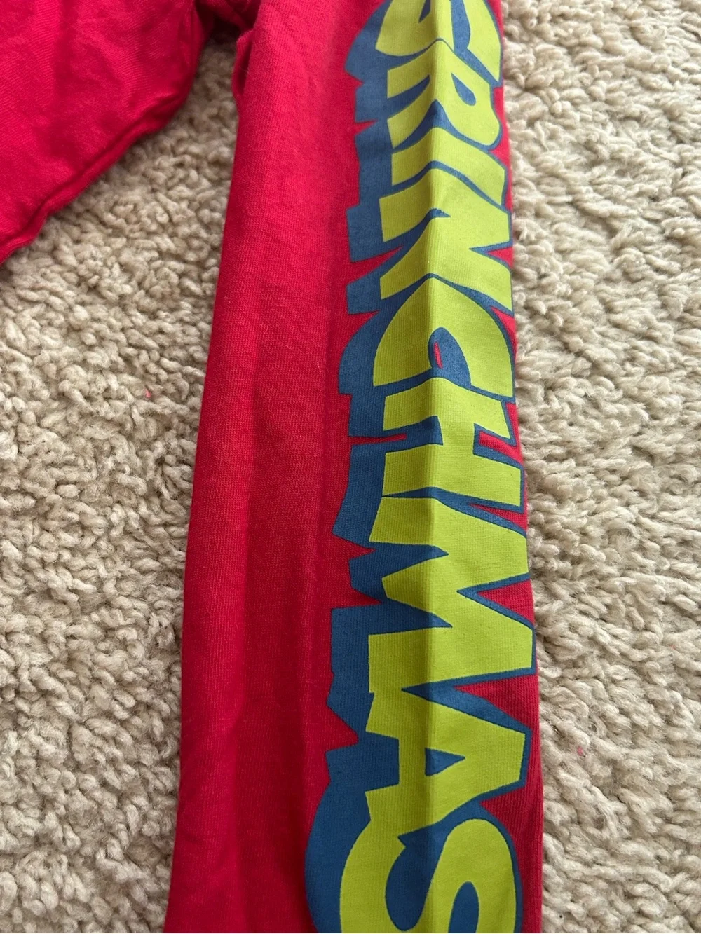 Carter’s The Grinch Christmas Long Sleeve Tee Size 5 Boys Red Grinchmas Shirt